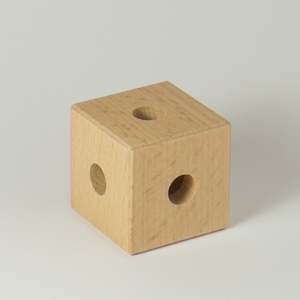 Montessori Toys New Zealand: Rattle (Cube with Bell)