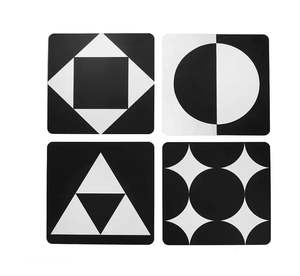 Montessori Toys New Zealand: Black and White Contrast Cards Shapes