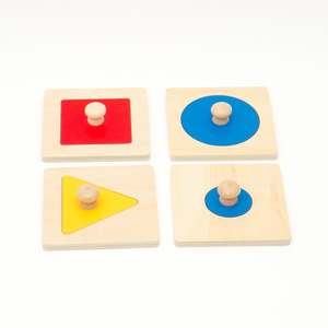 Set of 4 Single Shape Knobbed Puzzles