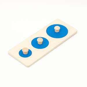 9 12 Months: Multi-shape Knobbed Puzzle (3 Circles)