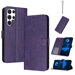 Products: Samsung S25 Ultra Wallet Case in Purple - FoneBitz