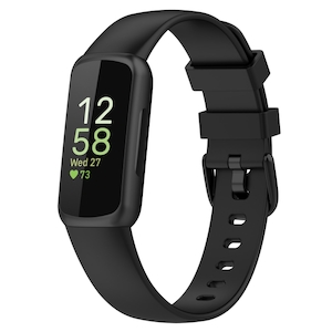 Products: Fitbit Inspire 3 Silicone Strap in Black - FoneBitz