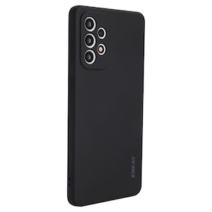 Products: Galaxy A73 ENKAY Liquid Silicone Soft Case in Black - FoneBitz