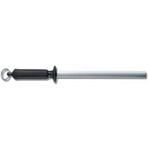 Products: Victorinox Diamond Sharpening Steel 26cm Oval Blade Black Handle 7.8323 - Hospitality Food Equipment Rotorua