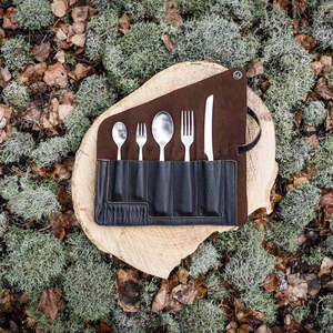 Petromax Cutlery + Leather Bag Bundle