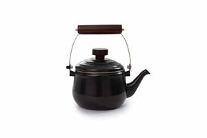 Barebones Enamel Tea Pot - Charcoal
