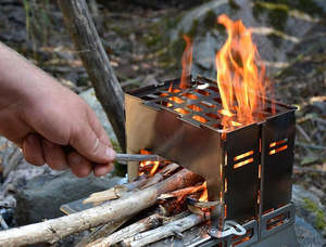 Gifts 75 150: Flatfold Backpack Stove / Grill - Stainless