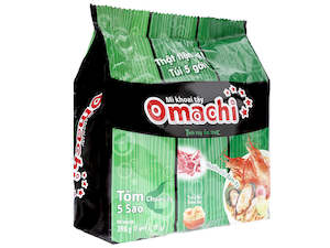 Instant Noodles: Mì Ăn Liền Omachi Vị Tôm Chua Cay - 5 Pack