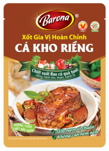Herbs Spices Flavouring: Xốt Gia Vị Hoàn Chỉnh Barona - Cá Kho Riềng 80g(Barona sauce for Galangal Simmered Fish)
