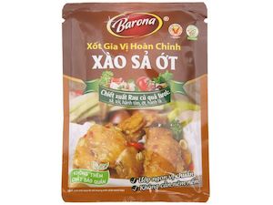Dipping Sauce: Xốt Gia Vị Hoàn Chỉnh Barona - Xào Sả Ớt 80g(Barona sauce for Chili & Lemongrass Stir Fry)