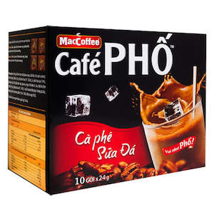 Cafe Phố Instant Coffee 2 in 1 - 22g*10 - Pho Black Instant Coffee 2in1