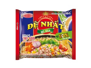 Mì Đệ nhất thit bằm - 83g(De Nhat instant noodles with mince pork flavour)