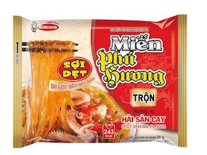 Instant Foods: Miến Phú Hương Trộn Vị Hải Sản Cay - ACECOOK - Mixed Phu Huong Vermicelli with Spicy Seafood Flavor 66G