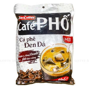 Tea Coffee: Cà Phê Đen Đá 2in1 - Cafe Phố - Instant Coffee 2in1 - 16G x 50/Bag