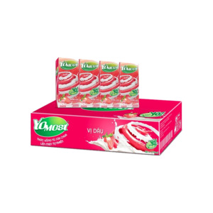 Sữa Chua Uống Hương Dâu - YOMOST - Strawberry Yogurt Drink 170ML x 4