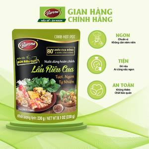 Barona: Nước dùng hoàn Chỉnh Barona - Lẩu Riêu Cua 230g(Vietnamese fermented crab hot pot flavoured broth)