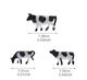 Black and White Painted Model Cow - N scale x10 - 3 Foot 6 Models