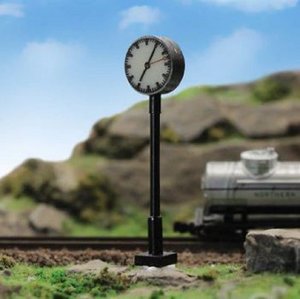 Products: Model Train 1x Light up Platform Clock - HO scale Clock Lamp - 3 Foot 6 Models