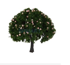 Model Peach/Pink Fruit Tree x5 - 3 Foot 6 Models