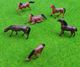 HO scale Painted Model Horses x5 - 3 Foot 6 Models