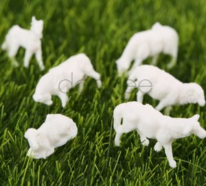 HO scale Model Sheep x10 and 2x Sheep Dog - 3 Foot 6 Models