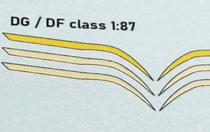 DF / DG locomotive stripe decals - 3 Foot 6 Models