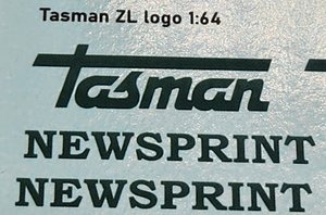 Products: Tasman Newsprint decals - 3 Foot 6 Models