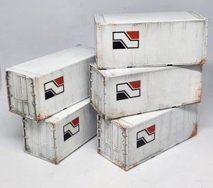 NZR TBC container (painted pack of 5) - 3 Foot 6 Models