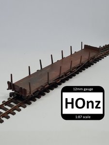 NZR US class flat wagon - HOnz - 3 Foot 6 Models