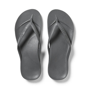 Archies Arch Support Jandal Charcoal Grey
