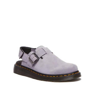 womens sandals mule >slip on: Dr Martens - Jorge II Frosted Lavender Mule Sandal