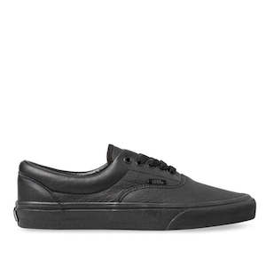 Vans For School: Vans Shoes ERA Mono Black Leather - Womens Mens Clearance