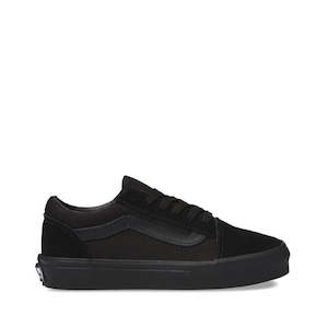 Vans For School: Vans - Old Skool  - Youths Mono Black Lace Up - NOT RETURNABLE