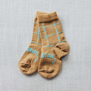 Lamington Merino Wool Socks For Kids Women Men: Lamington Nile Crew Merino Wool Socks Tan