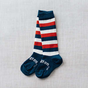 Lamington Merino Wool Socks For Kids Women Men: Lamington Remy Stripped Knee High Socks
