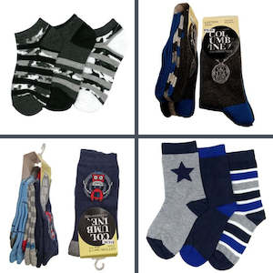 Columbine: Socks - Columbine 3 Pack Cotton Boys