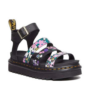 Dr Martens Sandals: Dr Martens - Blaire 3 Strap Sandal Vintage Floral Print Hydro