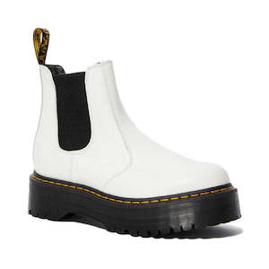 Dr Martens 2976 Chelsea Black Leather Pull On Boots: Dr Martens - 2976 Quad Chelsea White Boot