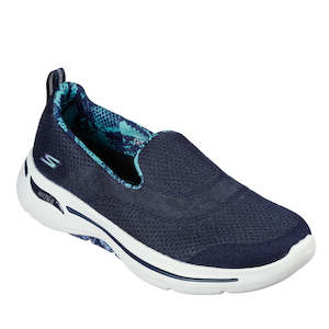 Real Skechers Arch Fit Slip On Casual Shoes: Skechers Go Walk Arch Fit Wild Vision Navy Slip On 124475