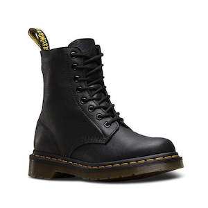 Back In Stock Collection: Dr Martens Pascal 1460 8 Eye Black Virginia Soft Leather