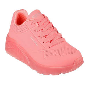 Kids Uno Trainers So Light: Skechers Kids Uno Ice Coral Orange Lace Up