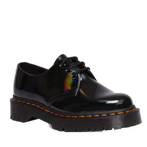 Dr Martens 1461 3 Eye Oxford Shoes: Dr Martens 1461 Bex Black Rainbow