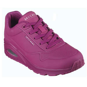 Skechers Clearance: Skechers Uno Stand On Air Womens Trainer Magenta