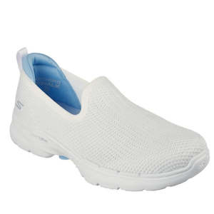 Skechers Clearance: Skechers Go Walk 6 Clear Virtue White 124505 Slip On Clearance