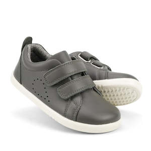Bobux Iw Iwalk Grass Court: Bobux Iwalk Grass Court Smoke Grey Leather Trainer 633702