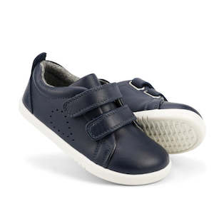 Bobux Iw Iwalk Grass Court: Bobux Iwalk Grass Court Navy Leather Trainer 633723J