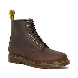 Dr Martens 1460 8 Eye Boots: Dr Martens 1460 YS Gaucho Crazy Horse Leather 8 Up Boot Brown