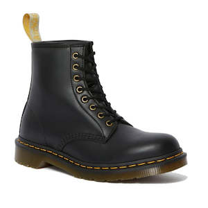 Dr Martens 1460 8 Eye Boots: Dr Martens - Vegan 1460 Black Felix Rub Off Boot 8 eye
