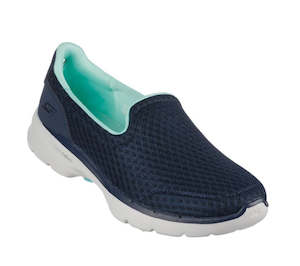 Skechers Go Walk 6 Slip Ons: Skechers Walking Shoes Go Walk 6 Big Splash Navy Slip on