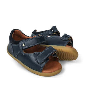 Toddlers Bobux Driftwood Leather Sandals Step Up: Bobux Step Up - Driftwood 728607A Navy